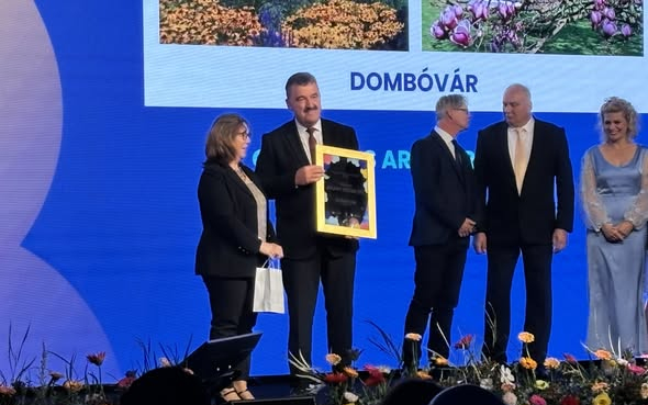 Dombóvár elnyerte az Országos Arany Rózsa díjat