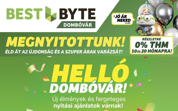 A BestByte legújabb, heti ajánlata Dombóváron